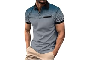 APIVOE Mens Short Sleeve Button Down Shirts Summer Casual Big and Tall T Shirts Stylish Slim Fit Henley Tshirts Graphic Tees