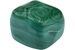 AMAZING GEMSTONE 1 oz Malachite Crystal Tumbled Stones Polished Rocks - Natural Gem Stones for Healing - DIY Crystals for Protection