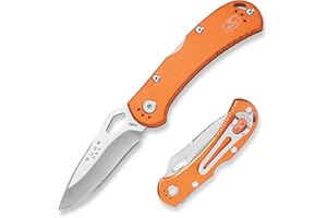 Buck Knives 722 Spitfire Folding Midlock Knife with 4 Position Pocket Clip, 3-1/4" 420HC Stainless Steel Drop Point Blade, EDC