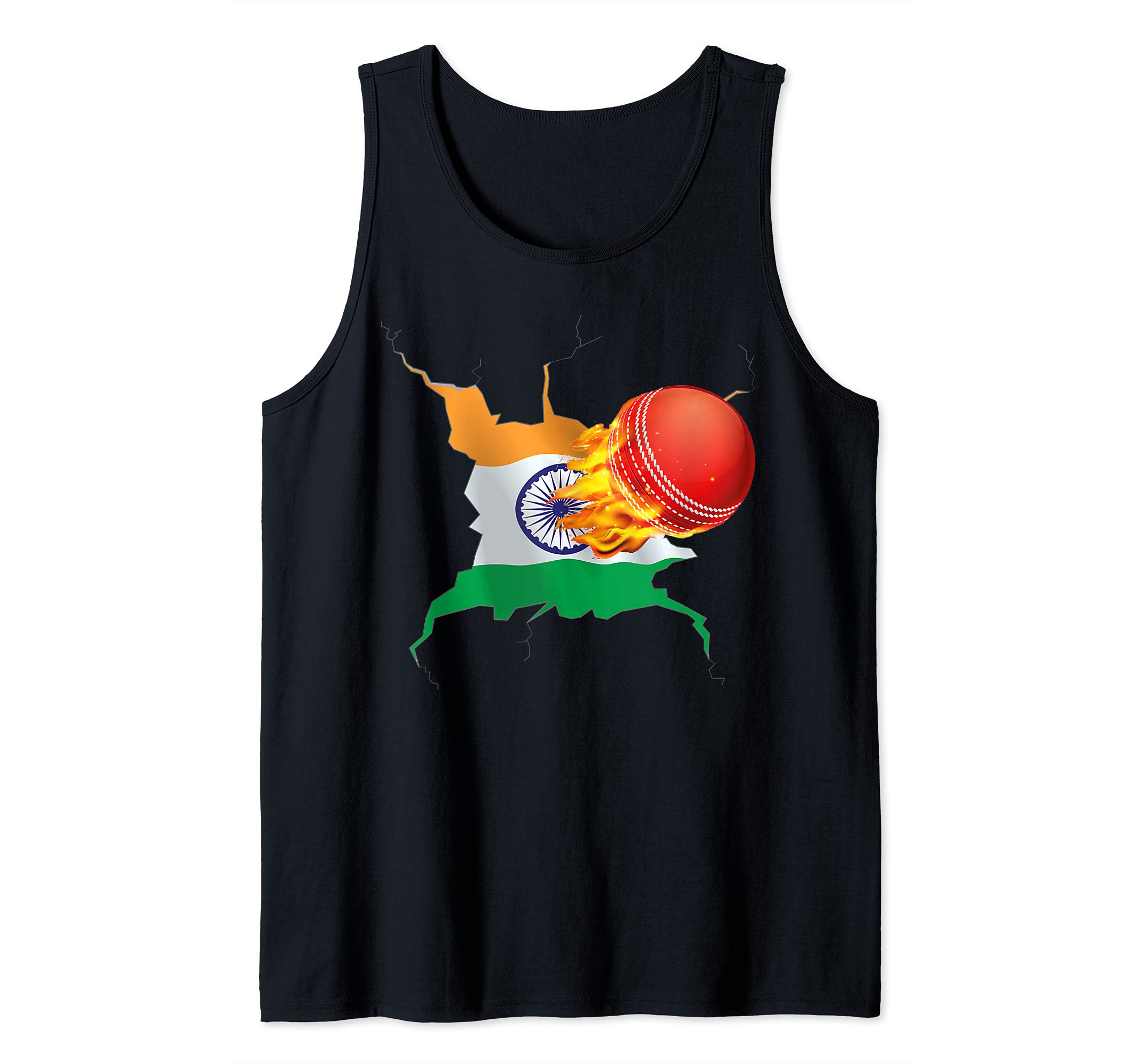 Indian Cricket Fan, India Cricket ball Tank Top