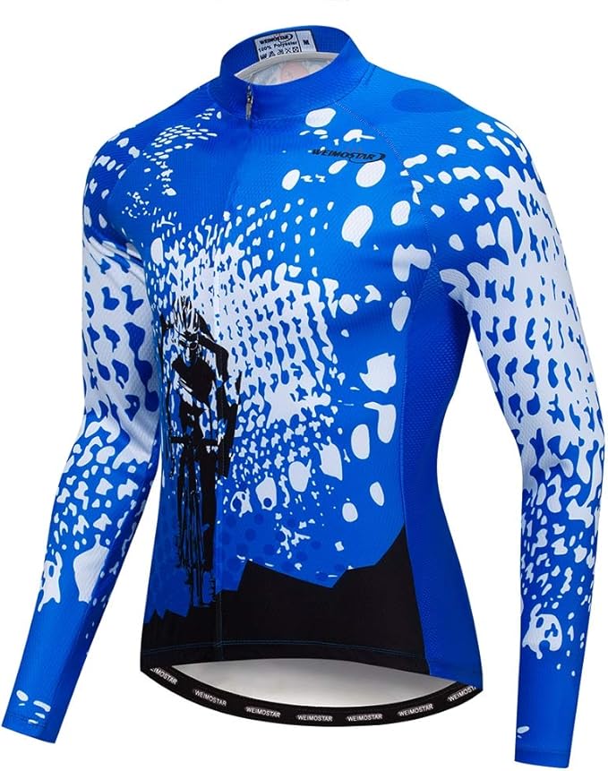 Men/'s New Cycling Jersey Breathable Tight Bike Clothing Bicycle Long Sleeve Tops