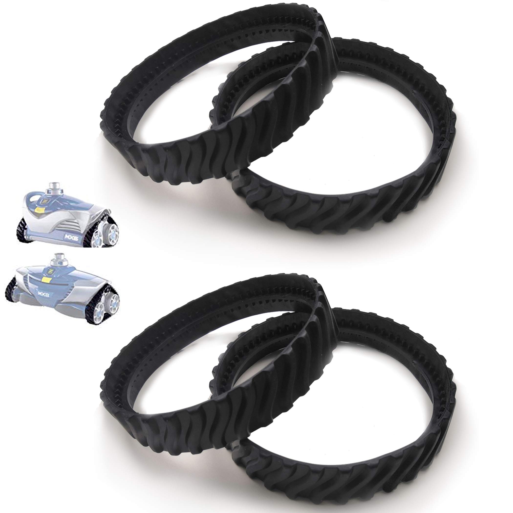 Photo 1 of AR-PRO (4 Tracks) R0526100 Upgraded Version Track Replacement | Compatible with MX8/MX6 In-Ground Pool Cleaner/Made of Premium, Heavy Duty Rubber - Improving The Parts Life Cycle by 50%