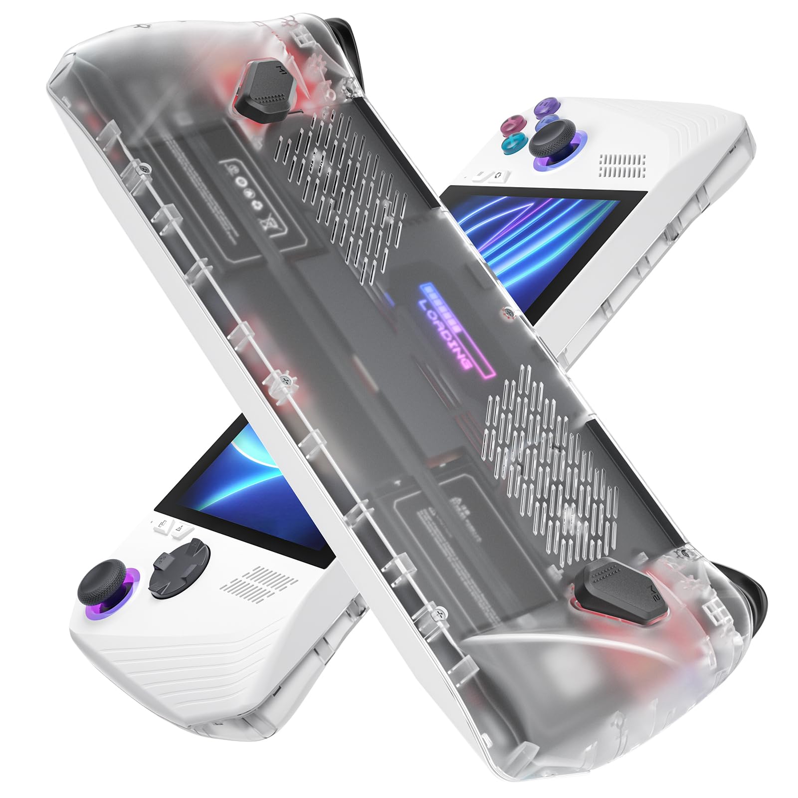 Photo 1 of JSAUX RGB Transparent Back Plate for ROG Ally (Not Compatible with ROG Ally X 2024), ROG Ally Case Accessories DIY Clear Edition Replacement Shell Compatible with ASUS ROG Ally - PC0110