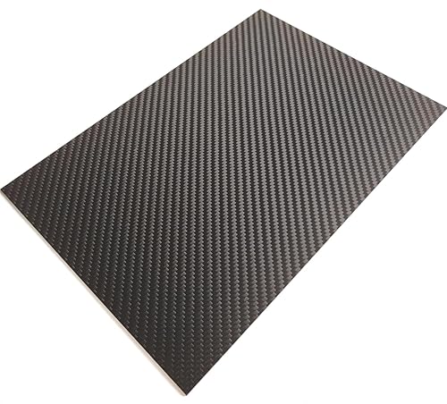 2.5mm Thick Carbon Fiber Sheet - 200x300mm 3K Twill Matte Finish, Real Carbon Fiber Plate