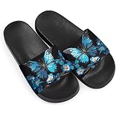 Howilath Women's Casual Slide Sandals, Cartoon Animals Print Comfortable Soft Sole Non-Slip Open Toe EVA Flat Sandals