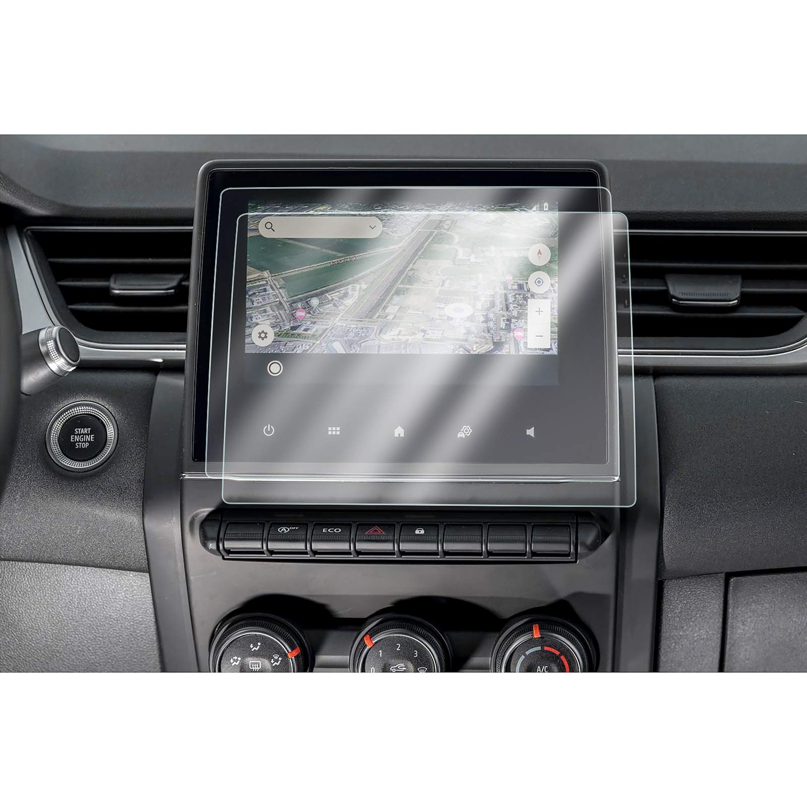 CDEFG [2PCS] Compatible with Renault Clio 5 Zoe Captur 2 Arkana 2021-2024 2025 Car Navigation Protective Film 4H Scratch-Resistant 7 Inch GPS Transparent Screen Protector E-tech Accessories
