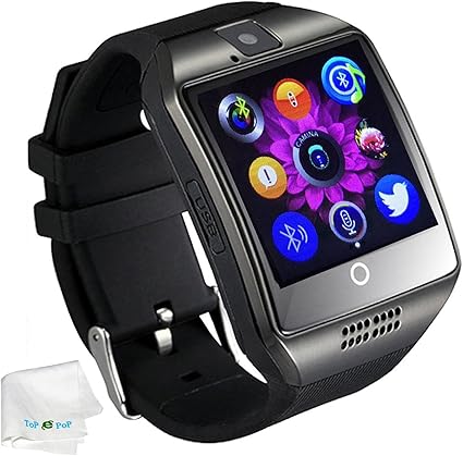 TOPEPOP Bluetooth Smart Watch with Camera SIM Card Slot Pedometer Fitness Tracker Wristwatch Men Women Boys Smartwatch Compatible with Android Smart ...