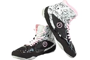 Yes! Athletics - Beast Wrestling Shoes Women Sizes, Lightweight and Breathable Boxing Shoes for Women, Microfiber Suede Leopard Printed Weightlifting Shoes with Hook and Loop Strap