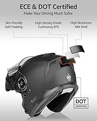 YEMA Modular Motorcycle Helmets, DOT Approved Full