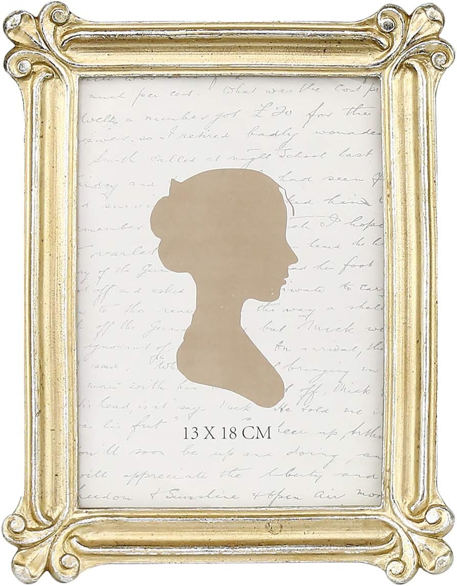 Sunlit Vintage Picture Frame 5x7 Inch, Luxury Antique Photo Frames with