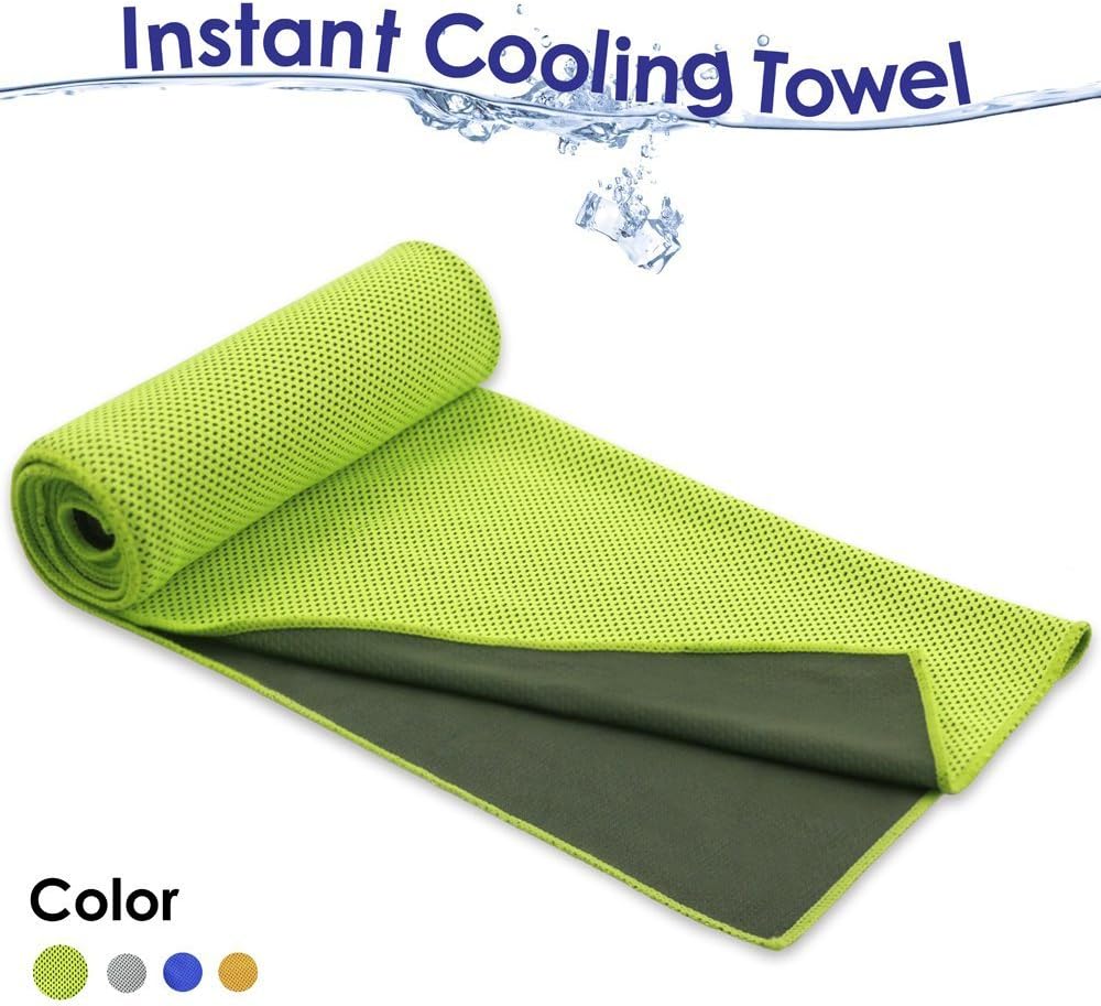 COSROLE Cooling Towel for Instant Cooling Relief Cool Bowling Fitness Yoga Towels for Sport, Gym, Swimming, Camping, Fitness, Running, Golf Working Use as Cooling Neck Scarf (47 * 14in)