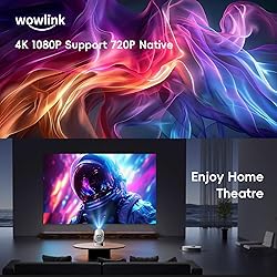 [Built-in Apps & 2025 Upgraded] Mini Projector with