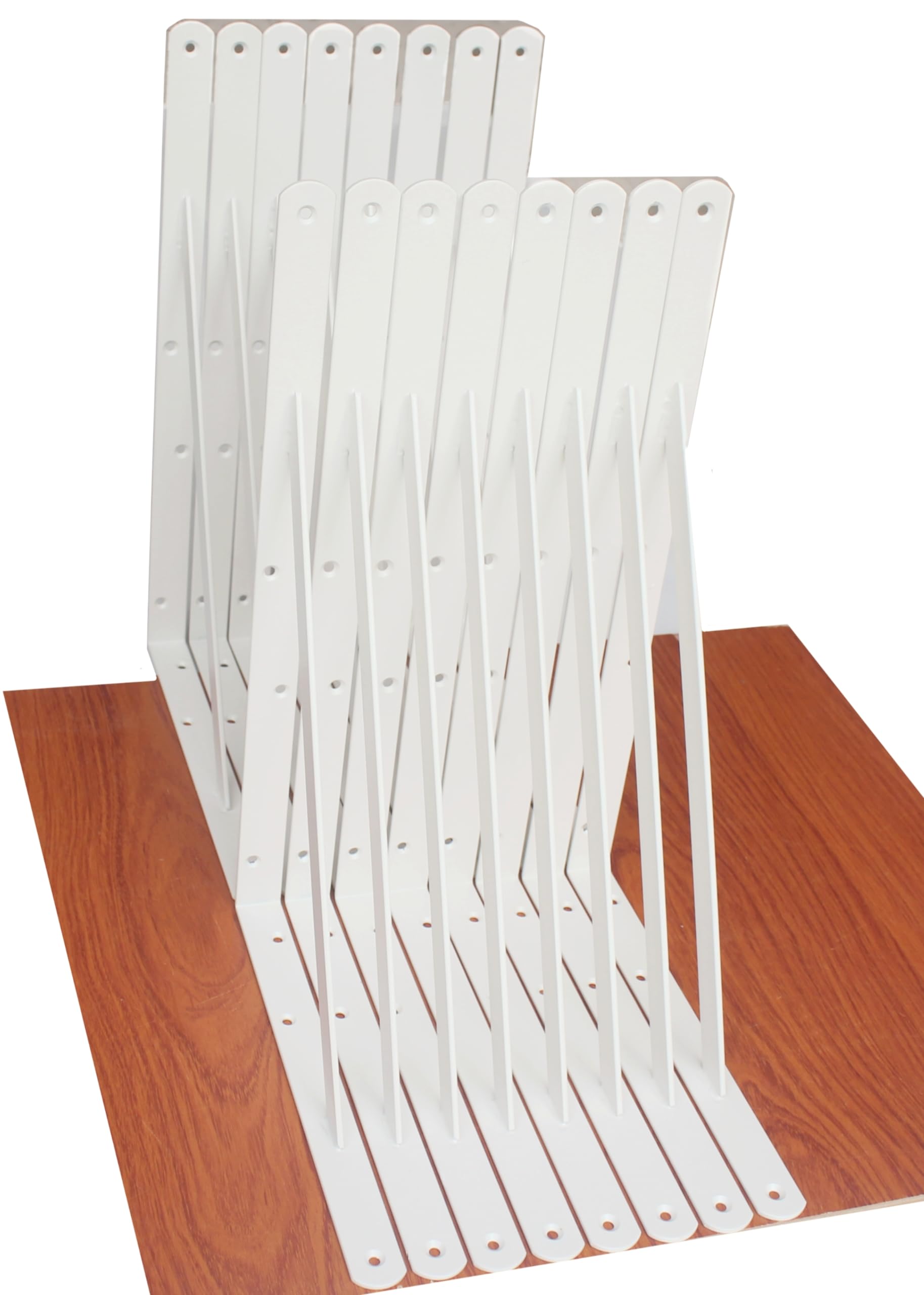 Photo 1 of 16 Pack L16 x H 10" White Heavy Duty Shelf Brackets with Screws Metal Shelf Brackets Shelf Support Angle Brackets for Shelves L Brackets Heavy Duty Floating Shelf