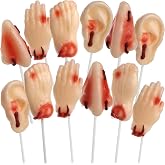 Halloween Body Parts Candy Lollipops, 12 Count | Individually Wrapped, Spooky Candies, Trick or Treat Sweets, Goodie Bag Filler, Seasonal Snack