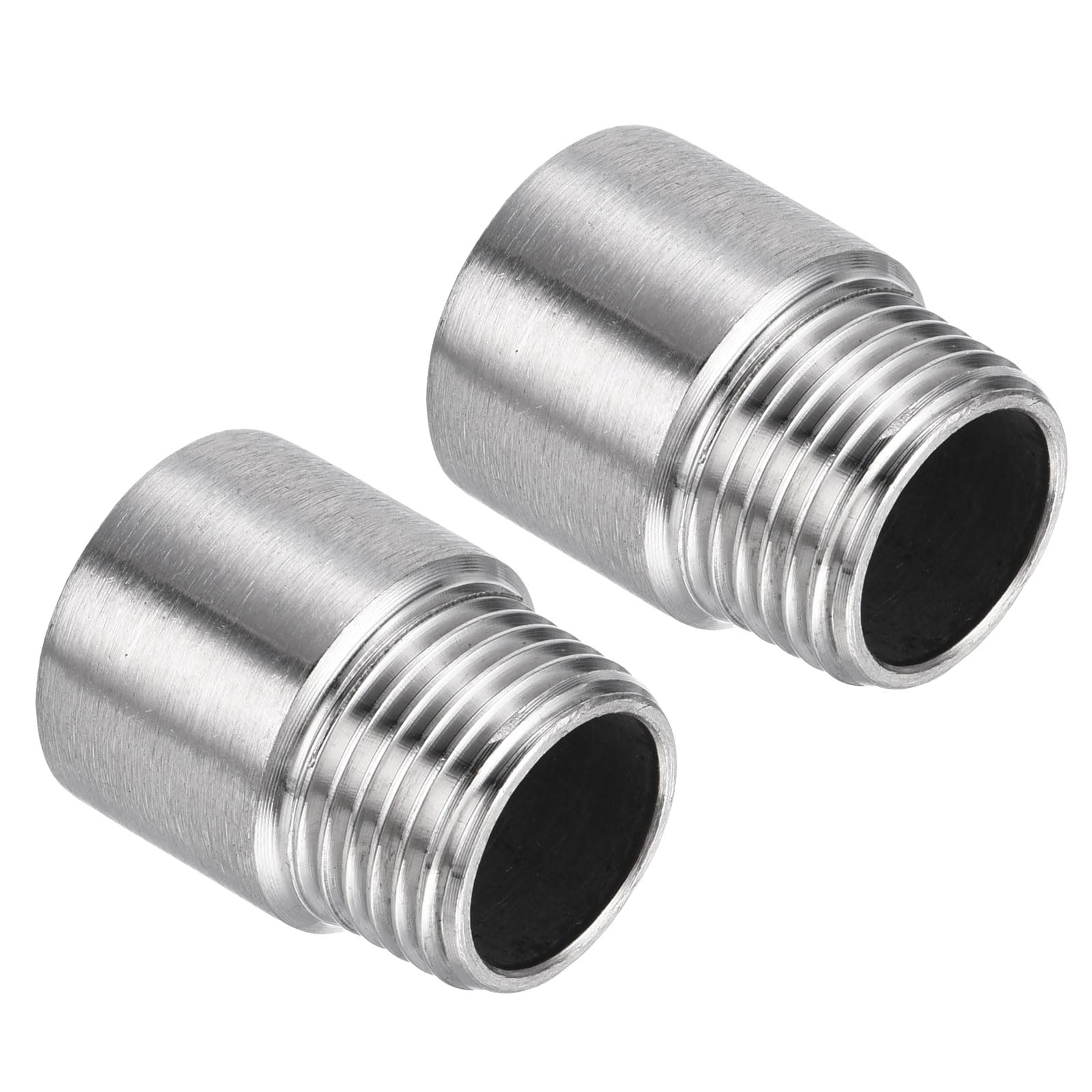 PATIKIL 304 Stainless Steel Shower Head Extension Arm, 2 Pack G1/2 Male to Female Thread 30mm Length Pipe Fitting Shower Head Extender