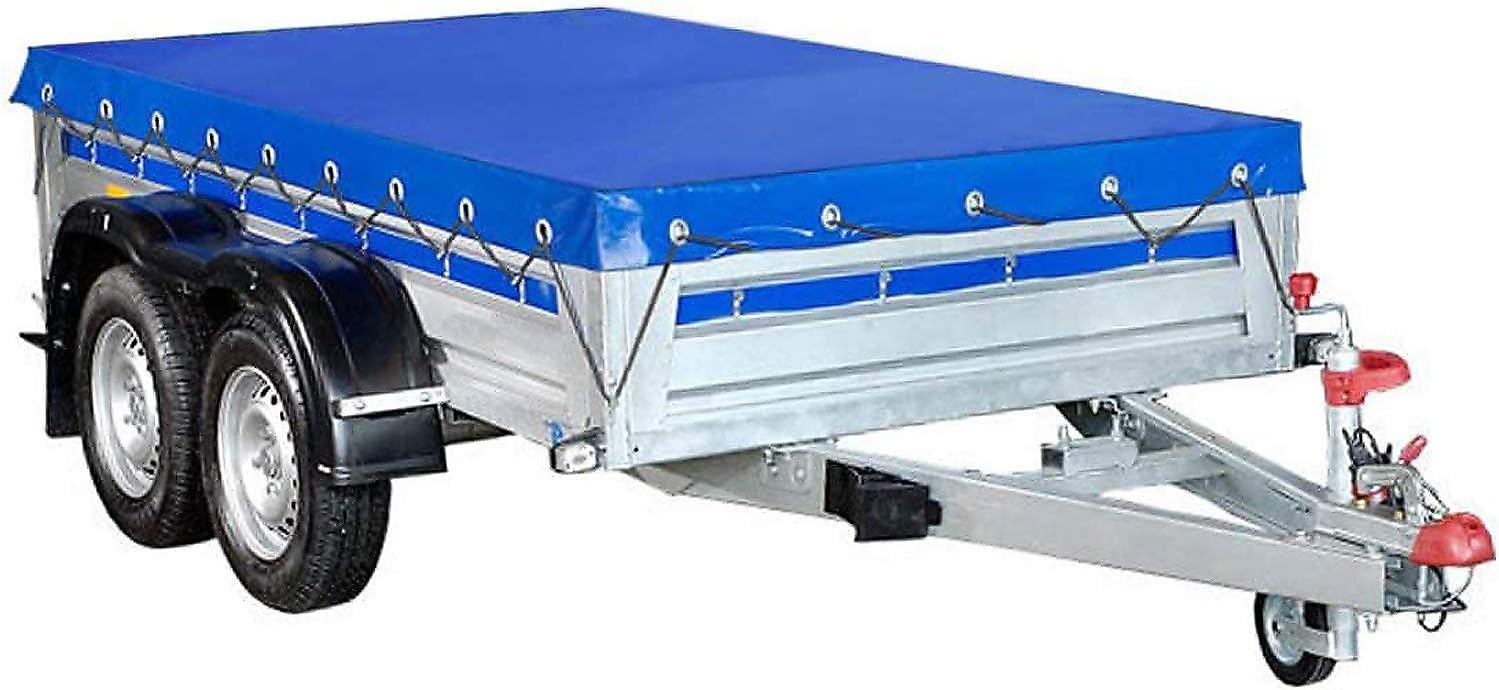 FIXKIT Trailer Flat Tarpaulin with Rubber Strap for Passenger Cars Trailers 2075X1140X50 mm (Blue)
