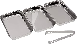 GRÄWE Panier-Set, 4-teilig, 3x Edelstahl-Schalen zum Panieren inkl. Zange