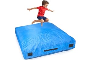 SaferBounce Crash Pad for Kids Sensory | Big 5Ft x 5Ft Or 3Ft x 4Ft | Autism Sensory Crash Mat for Jumping & Play | Crashpad | Soft Foam Landing Pad for Kids | Giant Pillow Mat | Climbing & Gymnastics
