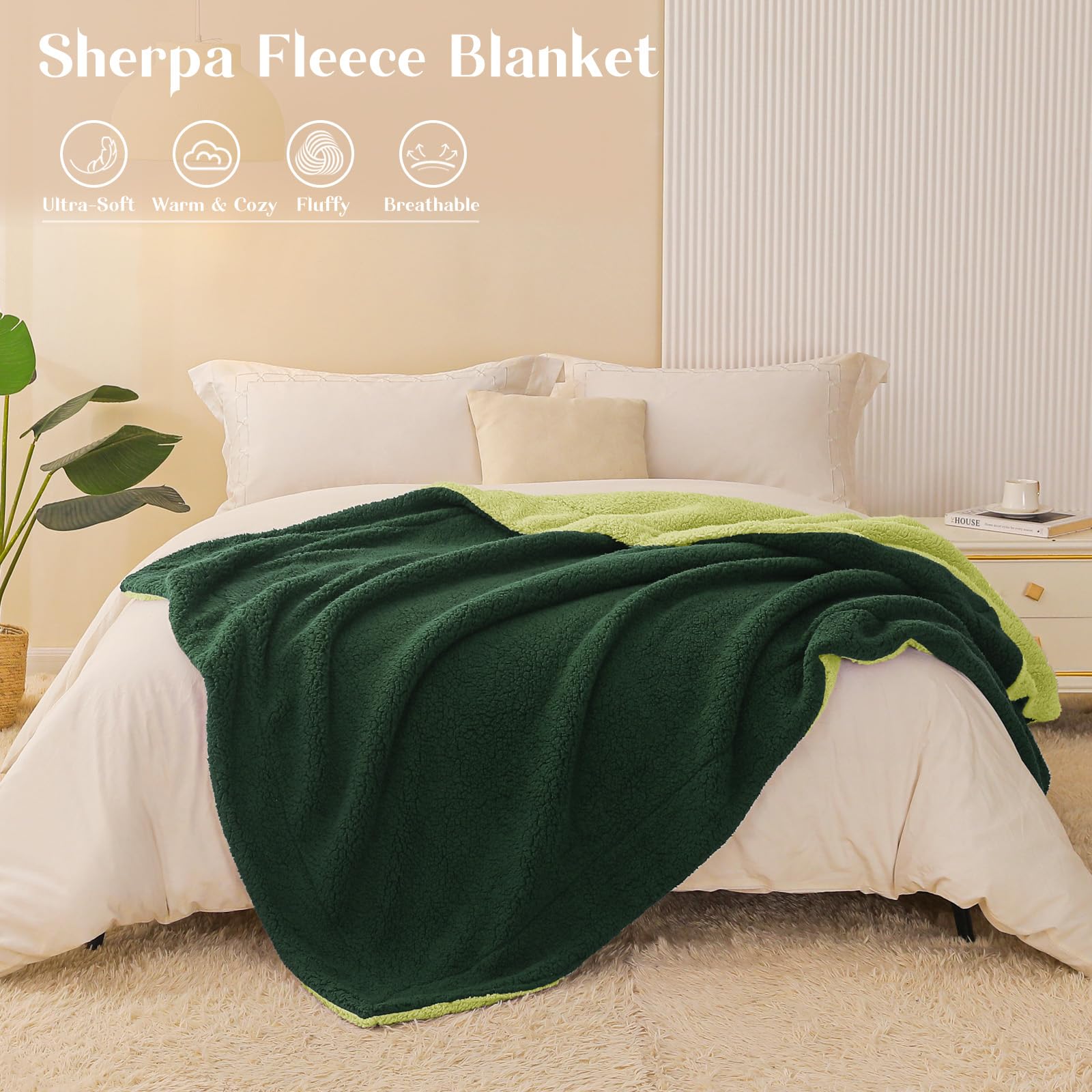 Exclusivo Mezcla Reversible Twin Size Sherpa Fleece