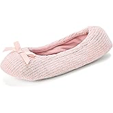 Dearfoams womens Layla Ballerina With Suede Outsole