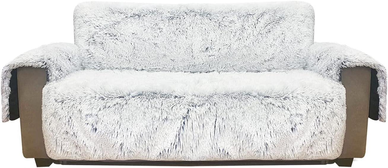 Slipcovers - Snugglesinto Quilted Sofa Cover Advanced Non-Slip Couch Covers for 3 Cushion Couch Sofa, Easy-to-Install Waterproof Sofa Slipcovers Furniture Protector for Kids,Dogs,Cats.(Oversized Sofa,Magic Gray)