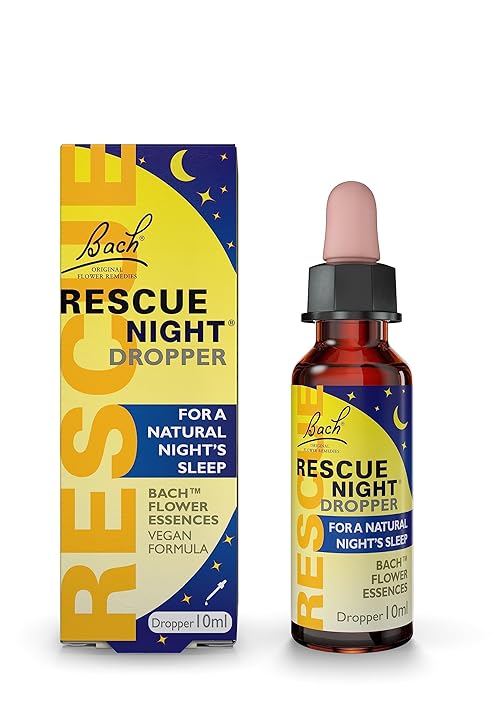 Rescue Night Dropper | Aid a natural night's sleep | Bach Original Flower Essences | Easy-to-Use 10ml Dropper | Help Switch Off Repetitive Thoughts for Restful Sleep