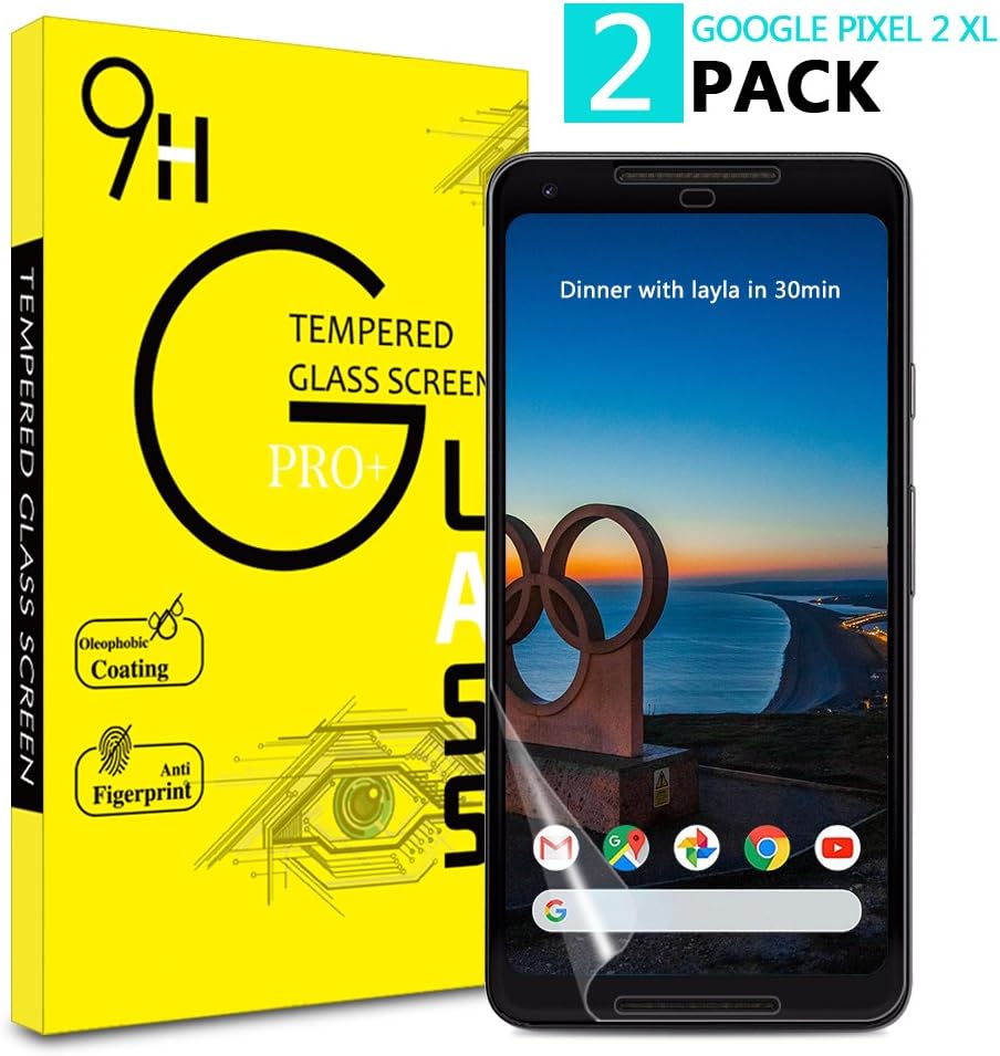 AAJO Google Pixel 2 XL Screen Protectors,[2Pack] Not Glass Wet Applied Film Case Friendly/Anti-Scratch/HD Anti-Bubble TPU Screen Protector for Google Pixel 2 XL 2018 New Version
