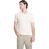 GUESS Mens Short Sleeve Rib Pointelle Bryant Polo