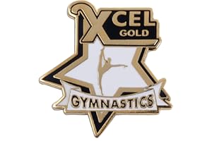 Snowflake Designs Xcel Gymnastics Pins - Bronze, Silver, Gold, Platinum, Diamond or State Championships
