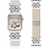 Chinber Braided Band Compatible with Apple Watch Bands 40mm 38mm 41mm 42mm 44mm 45mm 46mm 49mm, Magnetic Clasp Fabric Nylon Interlock Buckle Straps for iWatch Ultra Series 10/9/8/7/6/5/4/3/2/1/SE