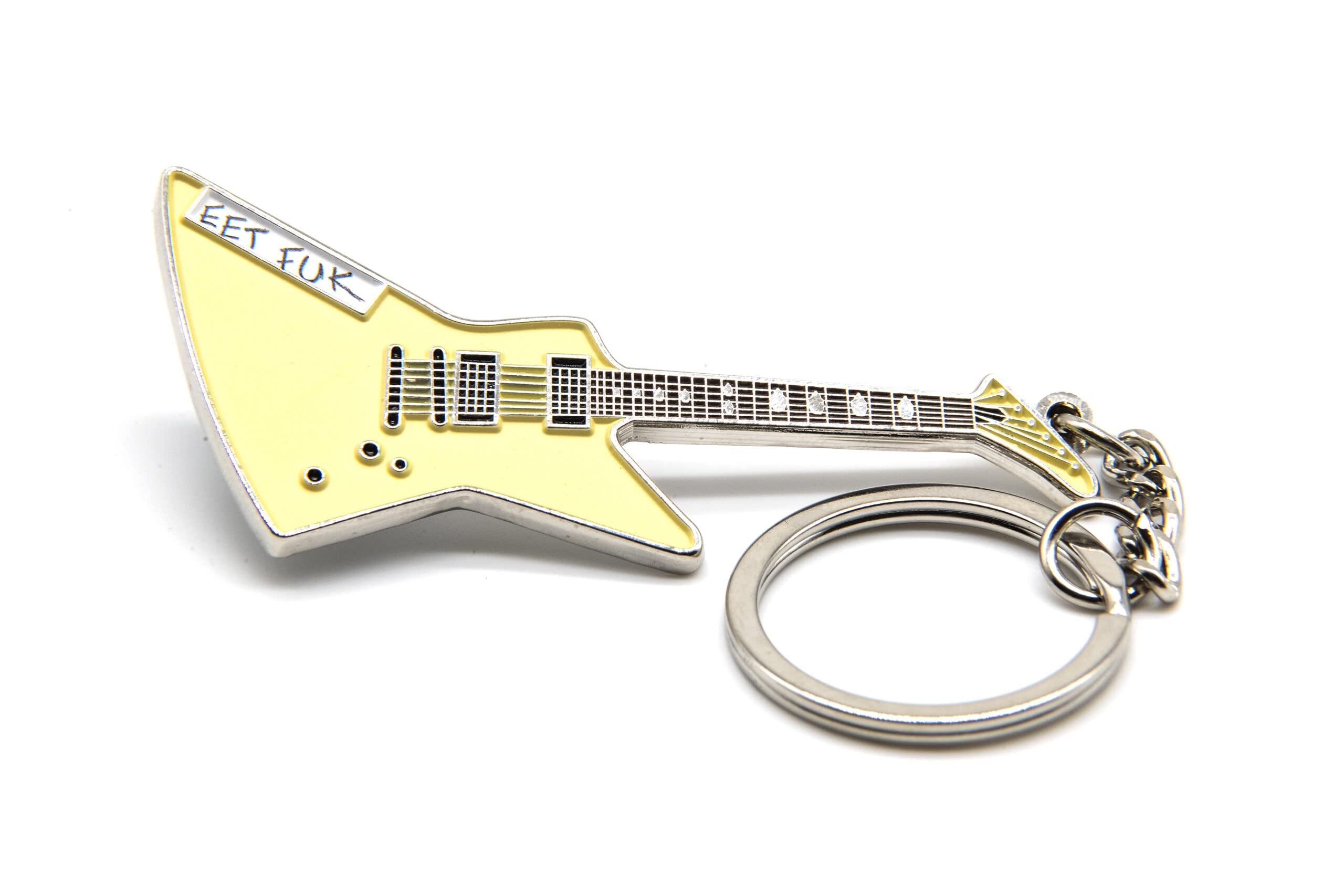 Gifticuffs JamesHetfield-Metallica replica guitar metal keyring EET FUK sticker