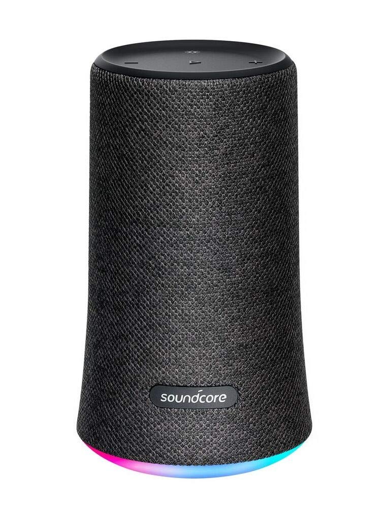 Soundcore Flare by Anker, Wireless Portable Bluetooth Speaker, Waterproof Party Speaker with 360° Sound, Enhanced Bass & Ambient LED Light, IP67 Dustproof & Waterproof and 12-hour Battery Life - Black