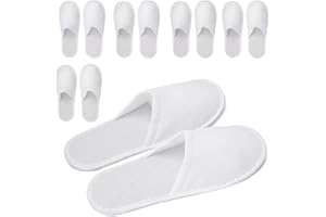 DODHEG 6 Pairs Disposable Slippers Disposable Closed Toe Slippers Anti Slip Slippers for Spa Hotel Travel Home Party Wedding Supplies