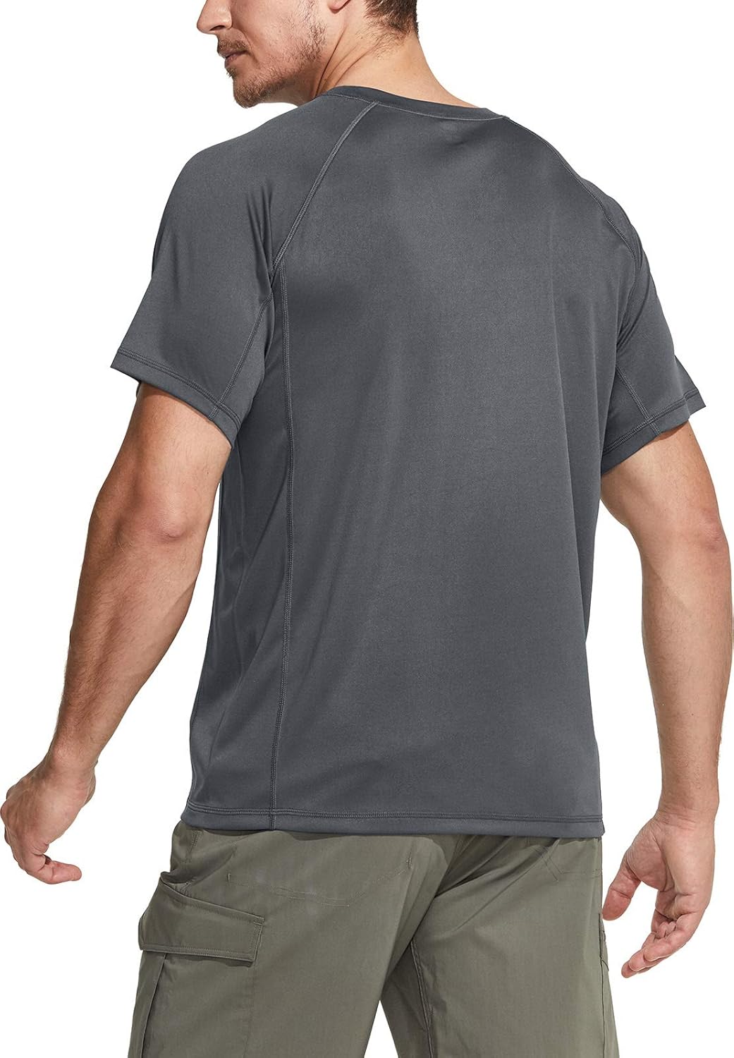 CQR Men's UPF 50+ UV Sun Protection Outdoor Shirts, Atheletic Running Hiking Short Sleeve Shirt, Cool Dry fit T-Shirts: Clothing