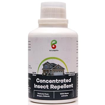 Pai Organics Concentrated Insect Repellent/Certified Organic/Water Soluble/All-in-one Natural Home Pest Control for All Insects and Mosquitos 250ml