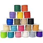450m Colors Wax String for Bracelet Making, Waxed Thread Bracelet Cord, Waxed Polyester Cord Bracelet Rope for Jewelry Making, DIY Bracelets, Necklace Making and Macrame