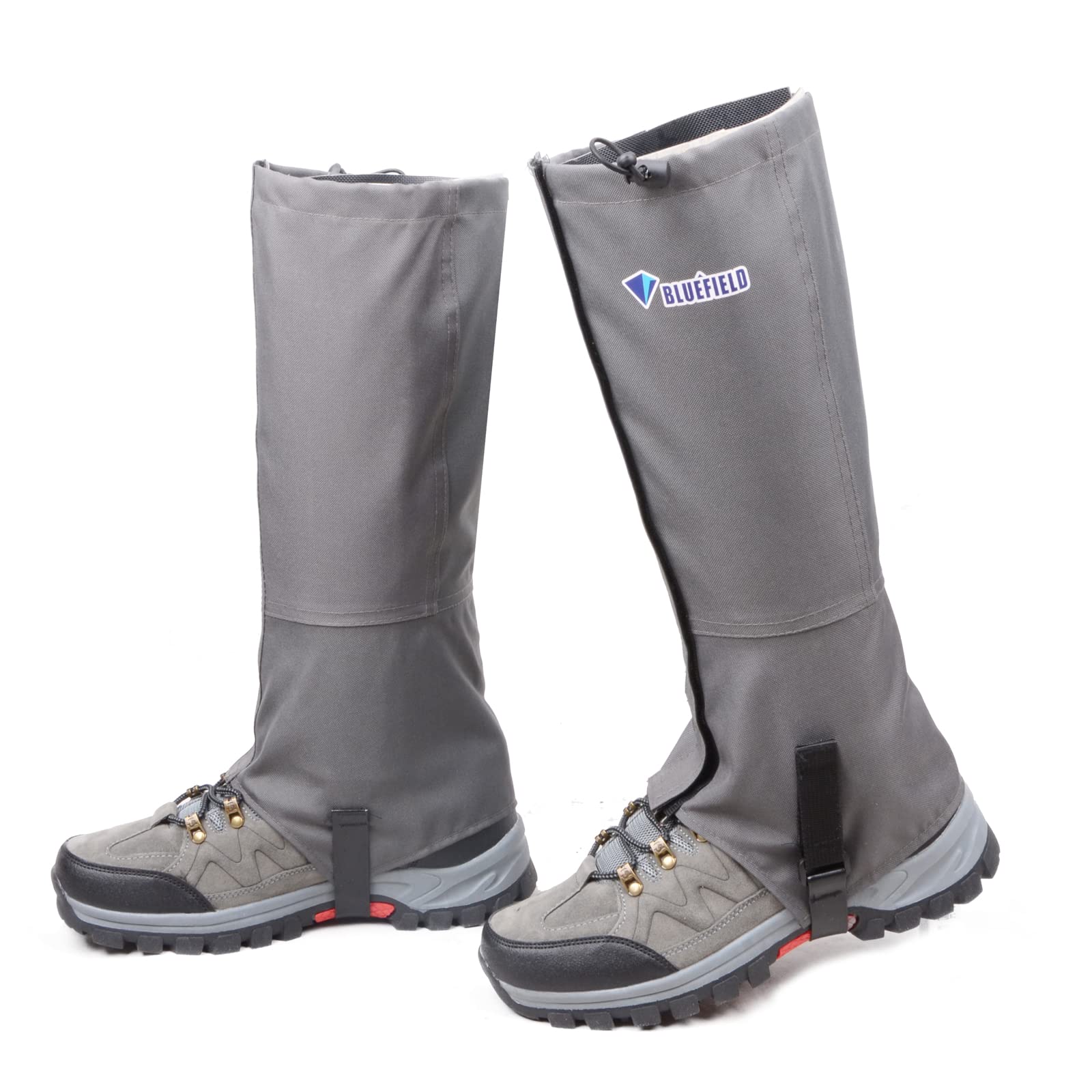 TRIWONDER Leg Gaiters Hiking Gators Waterproof Snow Walking Gaiters Adjustable Hiking Leg Cover for Climbing Hunting Skiing Backpacking Outdoors (Grey, XL)