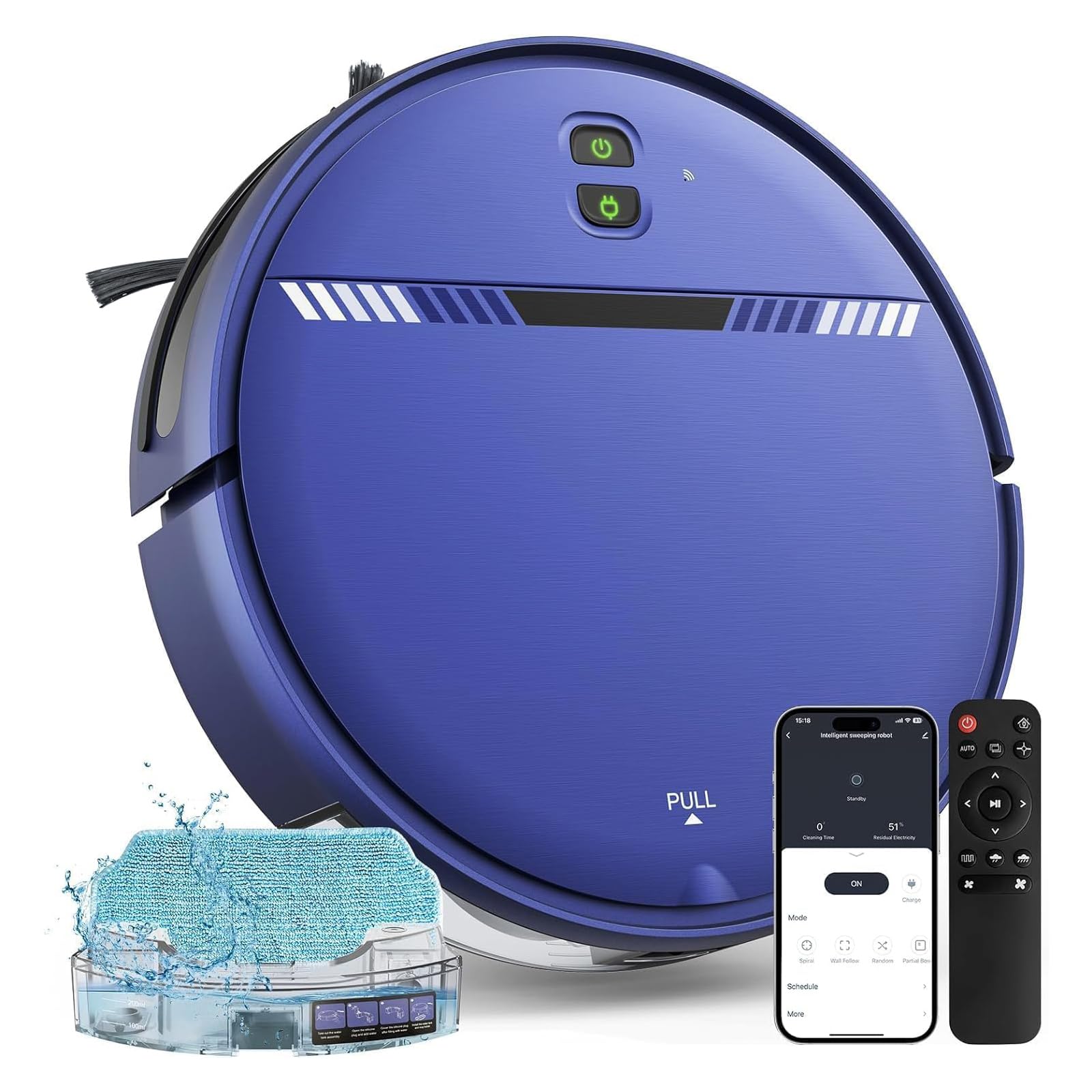 Photo 1 of XIEBro Life Robot Vacuum and Mop Combo, Robotic Vacuum Cleaner 2 in 1 with WiFi/App/Voice, Schedule, Water Tank and Dustbin, Self-Charging, Slim, Ideal for Hard Floor, Pet Hair, Carpet