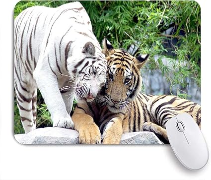 Amazon Ninehasa 可愛いマウスパッド 黒と白の動物の虎馬と象 ノンスリップゴムバッキングコンピューターマウスパッドノートブックマウスマット Ninehasa マウスパッド 通販
