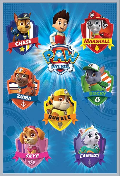 Amazon.de Paw Patrol Crests Tiere Hunde Kinder Fernseh TV Serie Poster Plakat Druck Grösse
