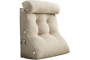 BAHULA Sofa Back Cushion Wedge Pillow, Large Back Lumbar Support Reading Pillow, Waist Support Pillow Headboard Cushion with 