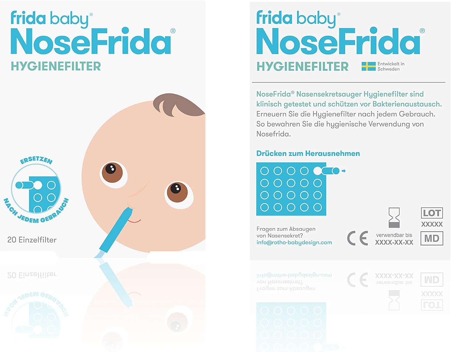 Fridababy NoseFrida Hygiene Filters for Nasal Aspirator, Blau - Image 3