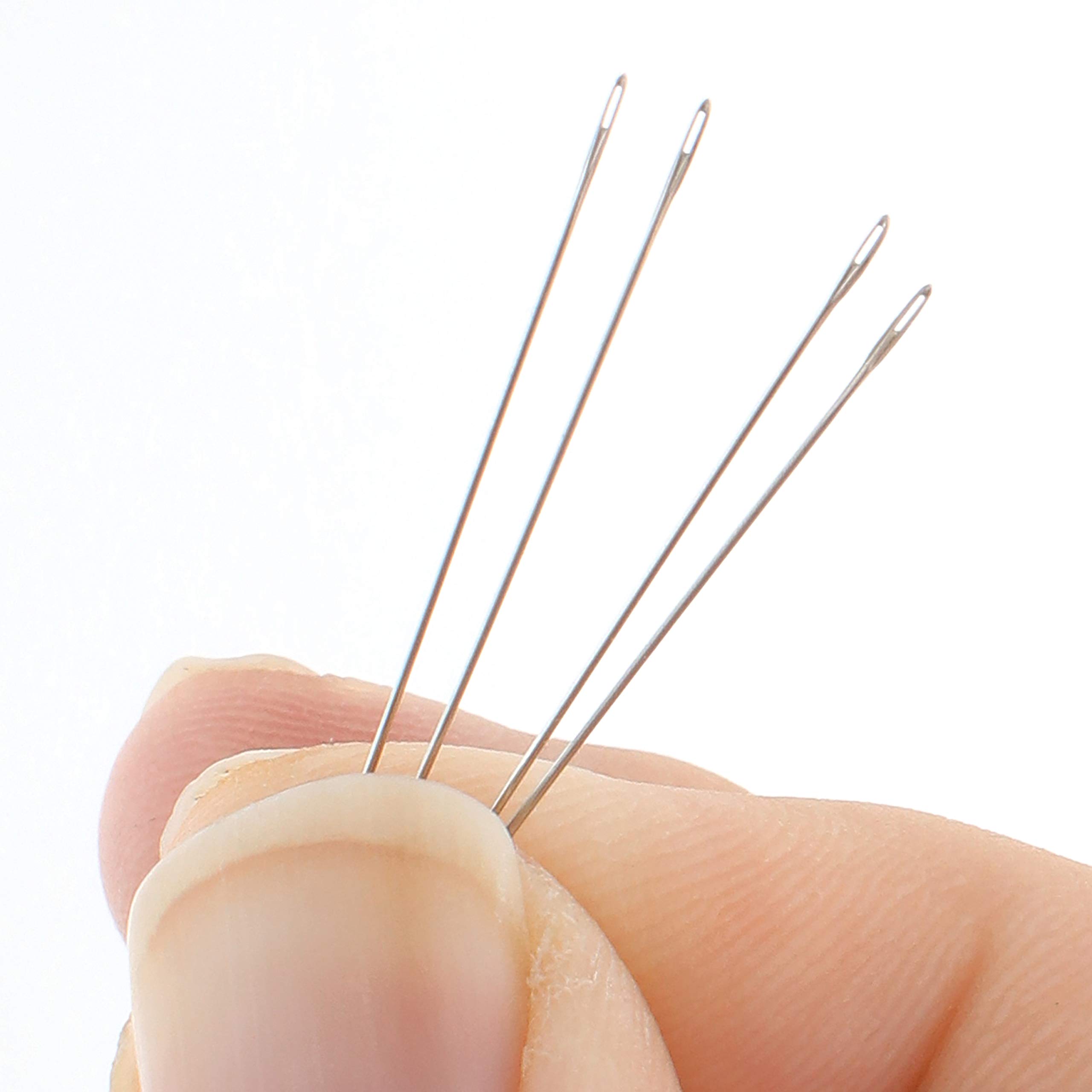 The Beadsmith English Beading Needles, Size 13, 4 Needles per Card, Made in England, Use for Loom Weaving Beadwork, Off-Loom Stitching and Jewelry Making with Seed Beads