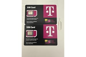 (2 Pack) Authentic Official T-Mobile SIM Card Micro/Nano/Standard GSM 5G/4G/3G LTE for Prepaid or Postpaid Unactivated Talk Text Data & Hotspot SIMBROS sim Removal Tool Included!