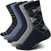 IZOD Boys Crew Socks - 5 Pack Breathable Soft Stretch Performance Crew Dress Socks for Toddlers to Big Boys (Shoe Size: S-L)