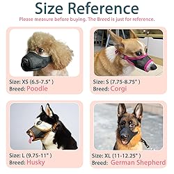 LUCKYPAW Dog Muzzle, Mesh Dog Muzzle for Large