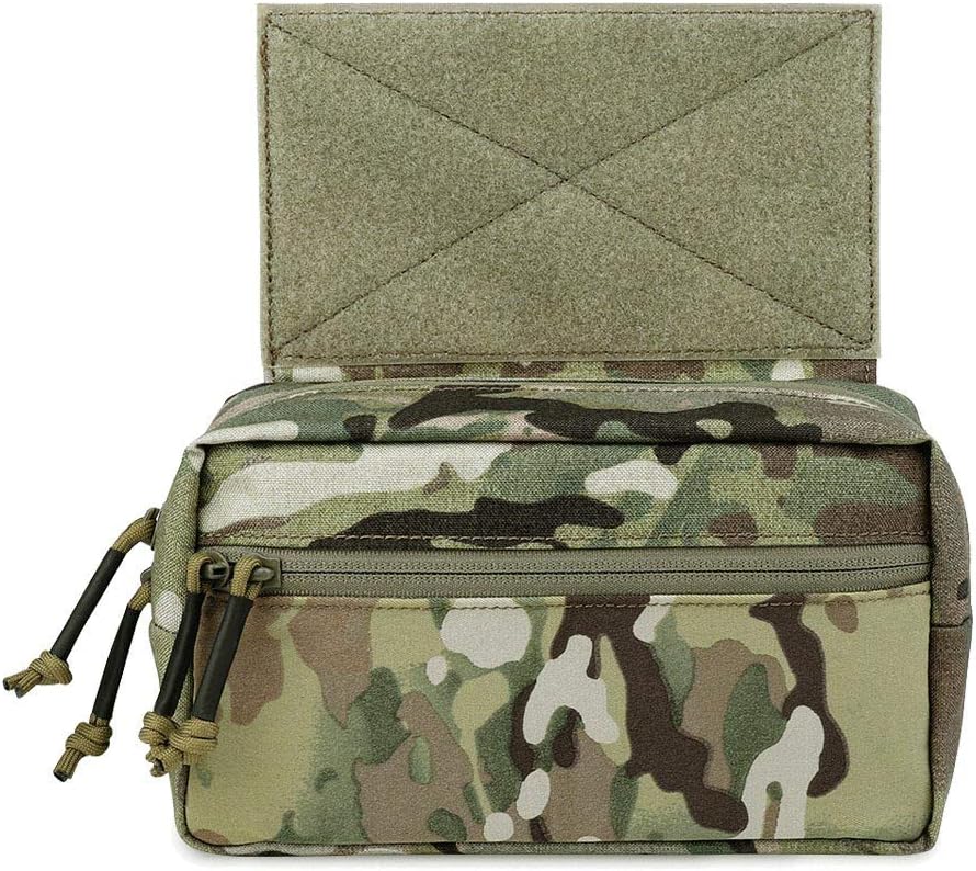 KRYDEX Tactical Drop Pouch Sub Abdominal Carrying Kit Bag for Tactical Vest Chest Rig (Multicam) : Sports & Outdoors
