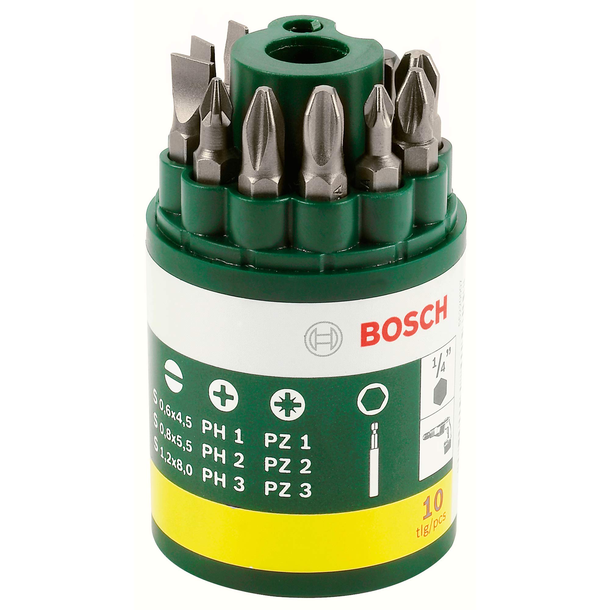 Bosch 10 pcs. Screwdriver Bit Set (PH, PZ, S, Accessory Drill Driver)