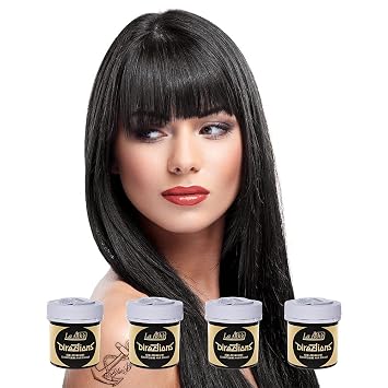 La Riche Directions Semi Permanent Ebony Hair Colour Dye X 4