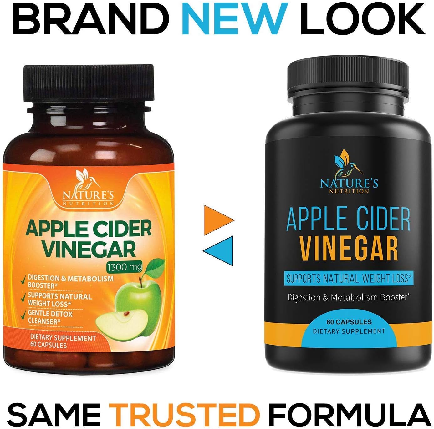 100 Natural Raw Apple Cider Vinegar Pills Extra Strength 1300mg